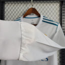 Camisa Retrô Real Madrid I Home Adidas 2017/18  Manga Longa Masculino Branco