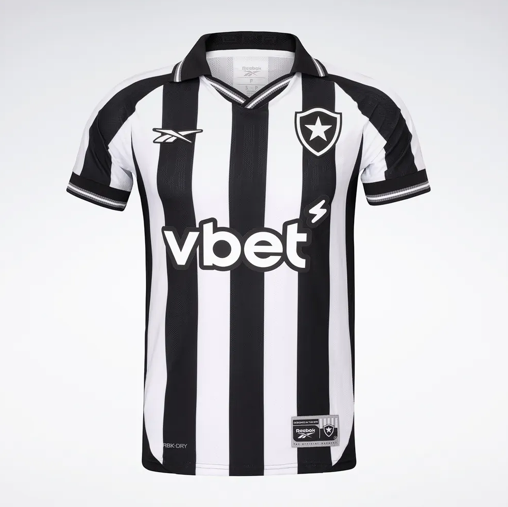 Camisa Botafogo Titular 25/26 - Preto e Branco