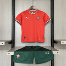 Conjunto Infantil Portugal Titular 25/26 - Vermelho