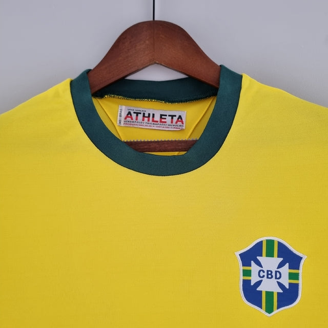 Camisa Brasil Titular 1970 - Versão Retrô Amarela