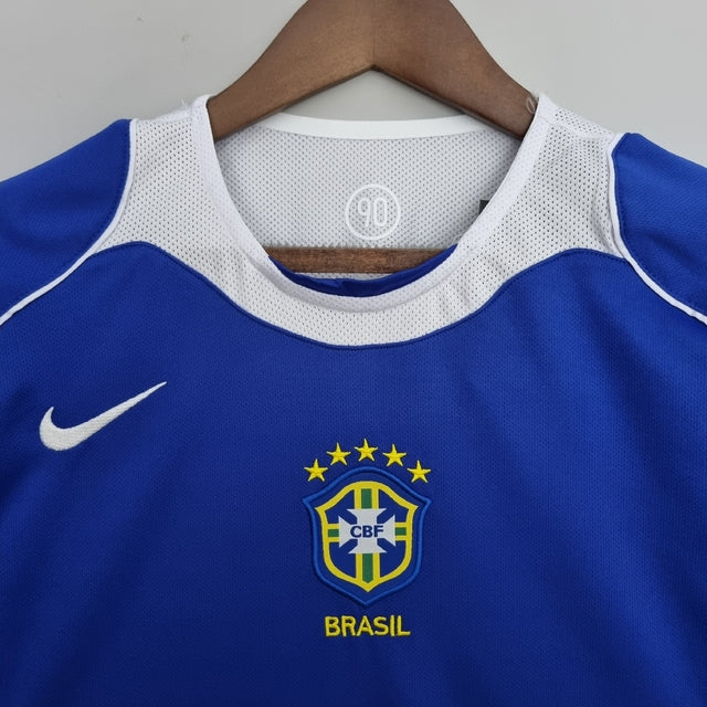 Camisa Brasil Fora 2004 - Versão Retrô Azul
