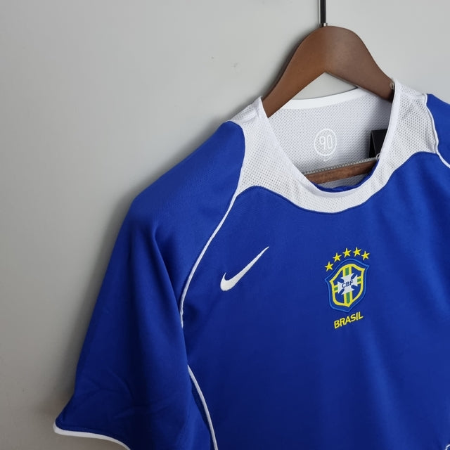 Camisa Brasil Fora 2004 - Versão Retrô Azul