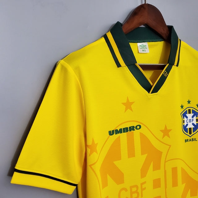 Camisa Brasil Titular 94/95 - Versão Retrô Amarela