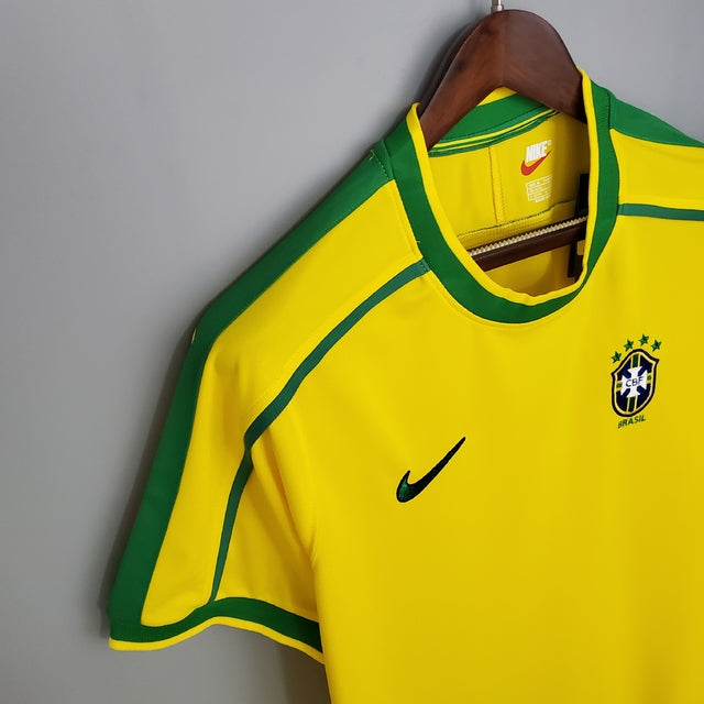 Camisa Brasil Titular 98/99 - Versão Retrô Amarela
