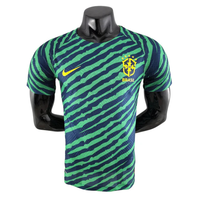 Camisa Brasil Pré-Jogo 2022 - Versão Jogador Verde
