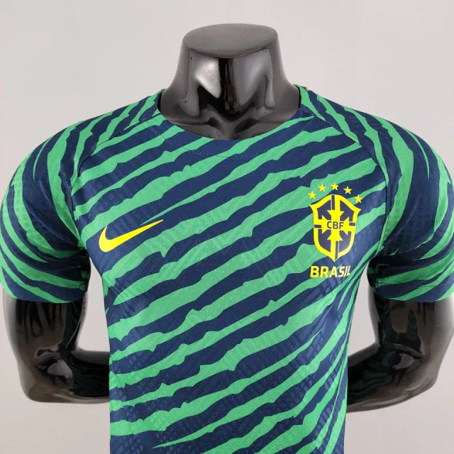 Camisa Brasil Pré-Jogo 2022 - Versão Jogador Verde