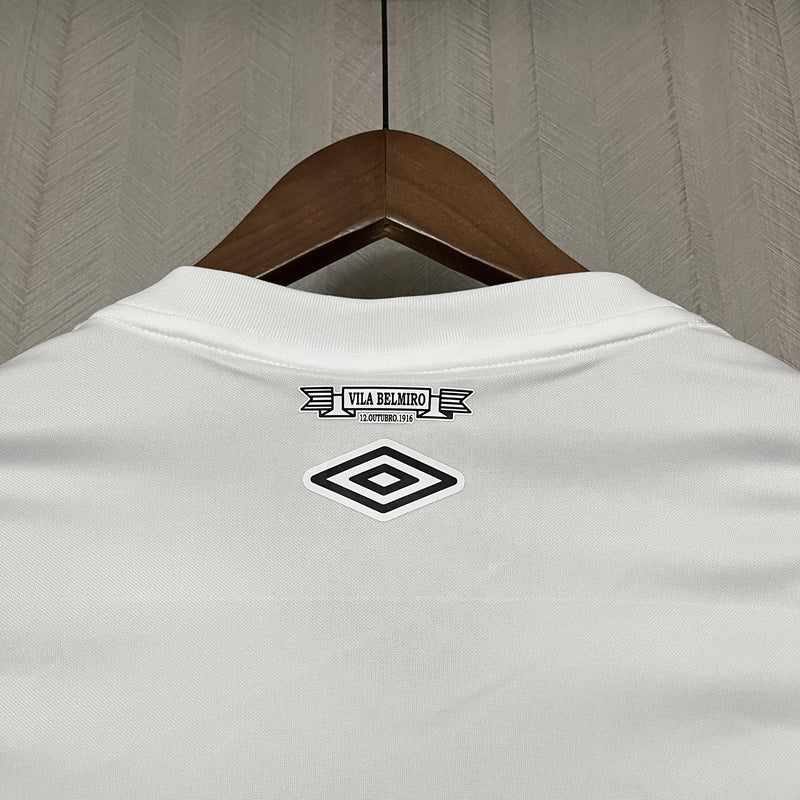 Camisa Santos Titular 24/25 - Versão Feminina Baby Look Branca