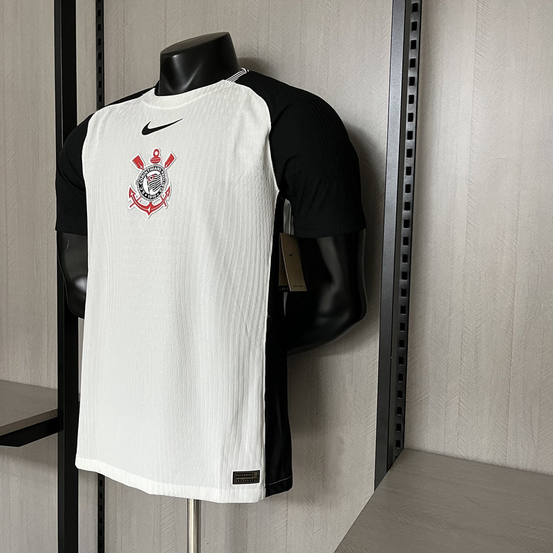 Camisa Corinthians Titular 2025/26 - Versão Jogador Preto e Branco