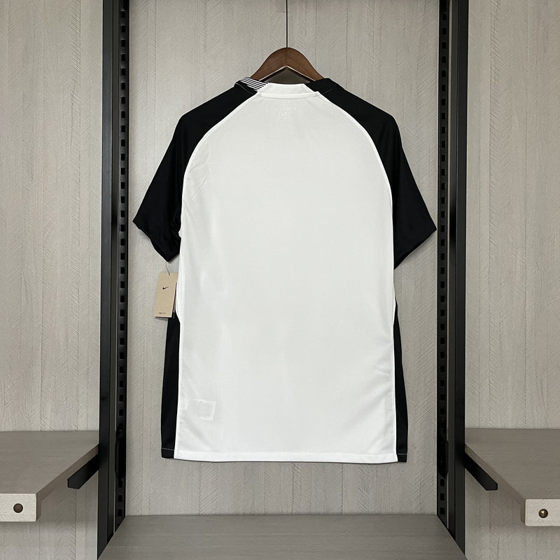 Camisa Corinthians Titular 25/26 - Branco e Preto