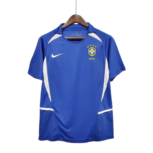 Camisa Brasil Fora 2002/03 - Versão Retrô Azul