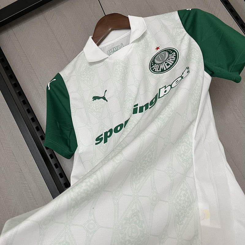 Camisa Palmeiras Fora 25/26 - Versão Feminina Baby Look Branca