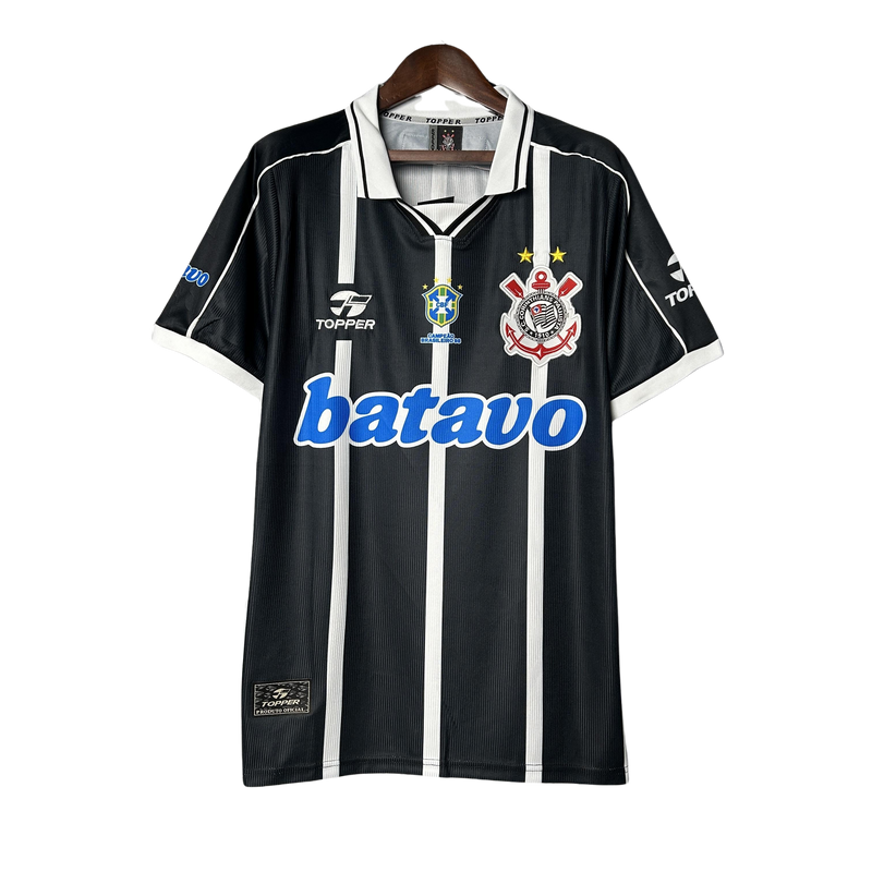 Camisa Corinthians 99/00 - Versão Retrô Preto e Branco Batavo