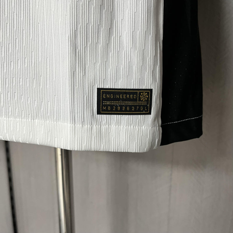 Camisa Corinthians Titular 2025/26 - Versão Jogador Preto e Branco