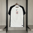 Camisa Corinthians Titular 25/26 - Branco e Preto