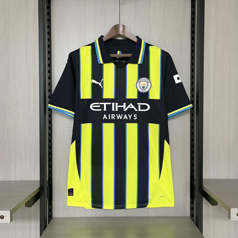 Camisa Manchester City Fora 24/25 - Preto e Verde
