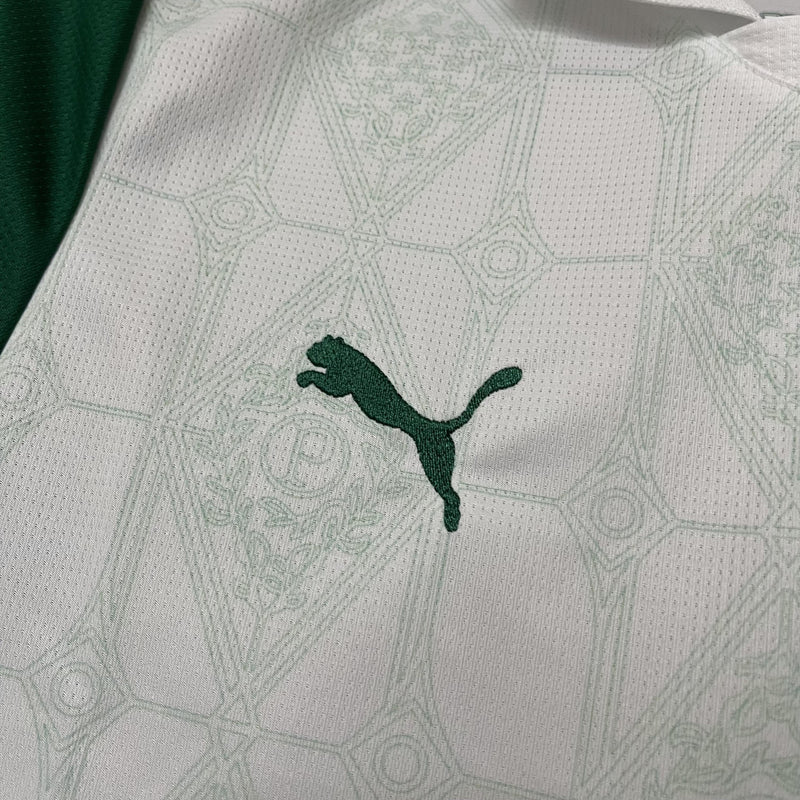 Camisa Palmeiras Fora 25/26 - Versão Feminina Baby Look Branca