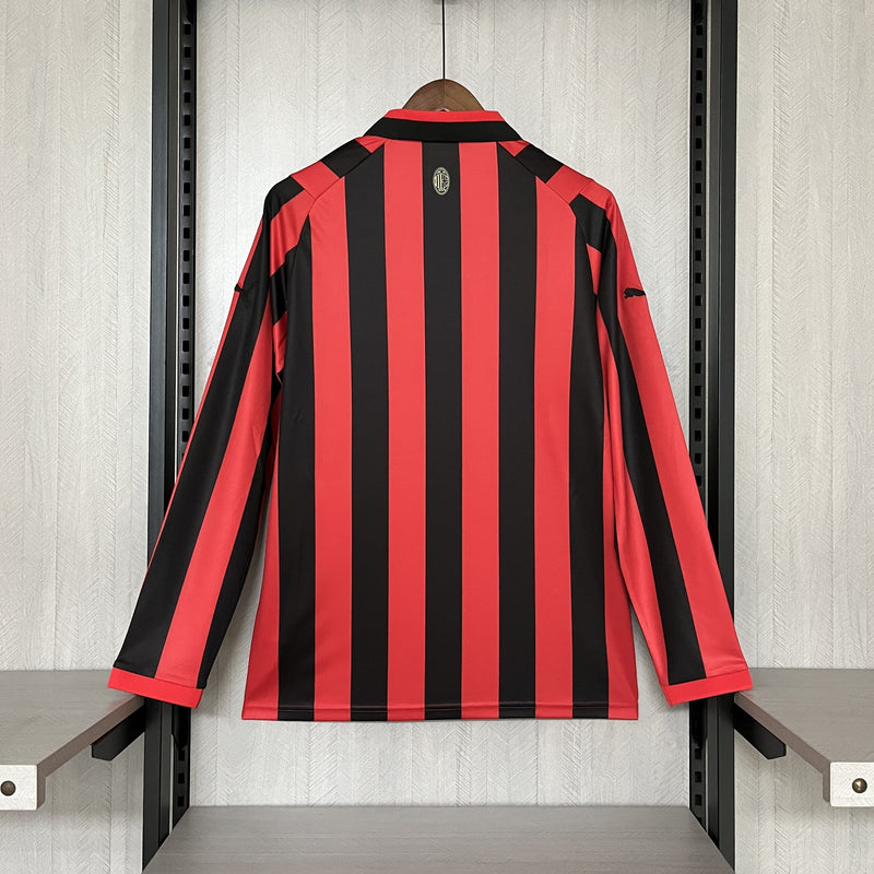Camisa Manga Longa Milan 2024/25 - Vermelho e Preto Edição Especial