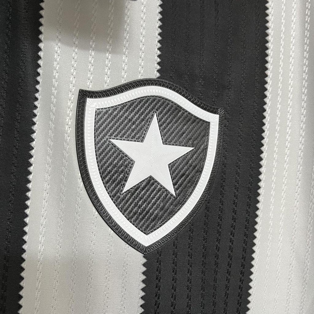 Camisa Botafogo Titular 24/25 Manga Longa - Preta e Branca