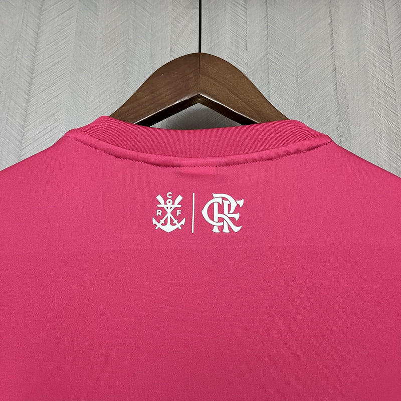 Camisa Flamengo Edição Especial 25/26 - Versão Feminina Baby Look Rosa