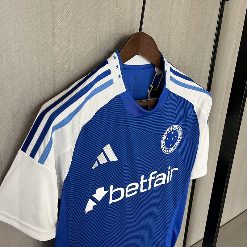 Camisa Cruzeiro Titular 25/26 - Azul e Branco