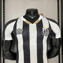 Camisa Santos Fora 2024/25 - Versão Jogador Preto e Branco