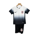 Conjunto Infantil Corinthians I 24/25 - Branco e Preto
