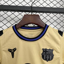 Conjunto Infantil Barcelona Fora 25/26 - Bege