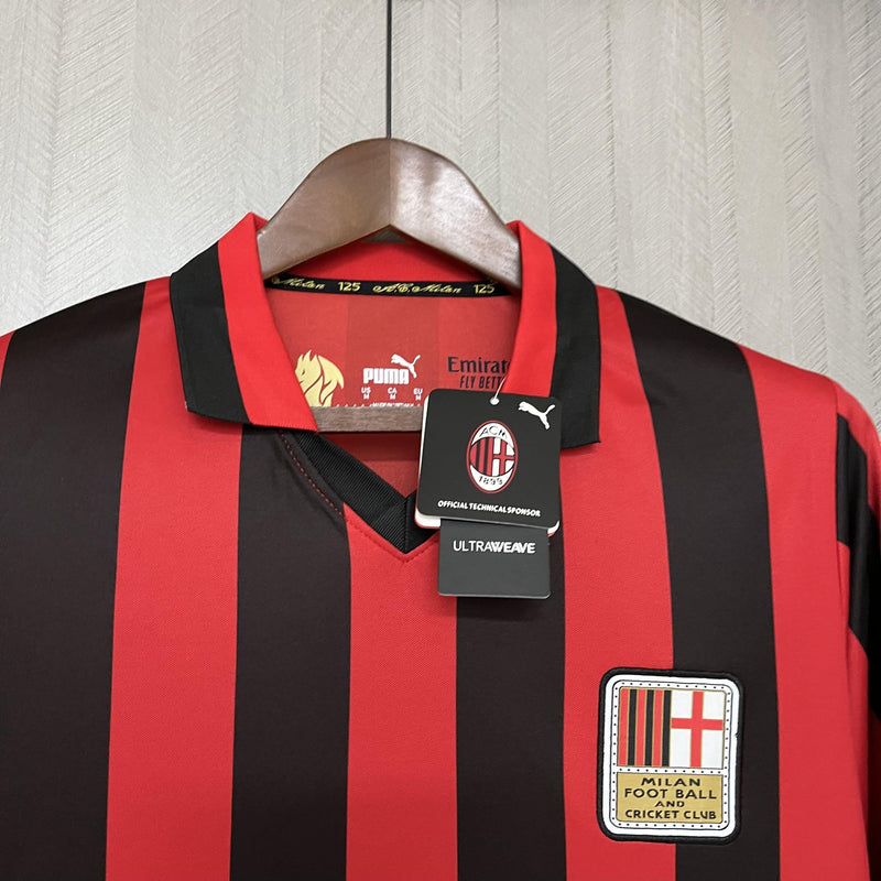 Camisa Manga Longa Milan 2024/25 - Vermelho e Preto Edição Especial