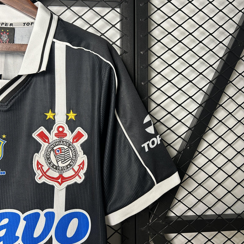 Camisa Corinthians 99/00 - Versão Retrô Preto e Branco Batavo