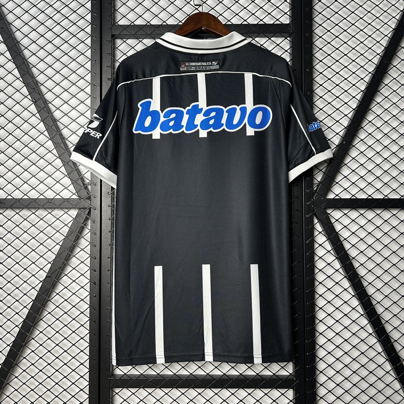 Camisa Corinthians 99/00 - Versão Retrô Preto e Branco Batavo