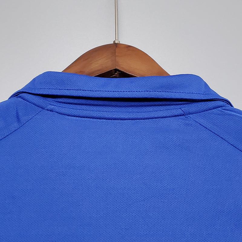 Camisa Brasil Fora 2002/03 - Versão Retrô Azul