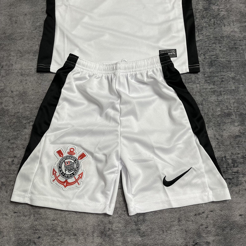Conjunto Infantil Corinthians Titular 25/26 - Branco