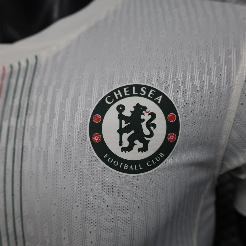 Camisa Chelsea Fora 2025/26 - Versão Jogador Branca