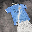 Conjunto Infantil Manchester City Titular 25/26 - Azul
