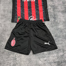 Conjunto Infantil Milan Titular 25/26 - Vermelho e Preto