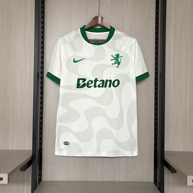 Camisa Sporting Fora 25/26 - Masculino Branco e Verde