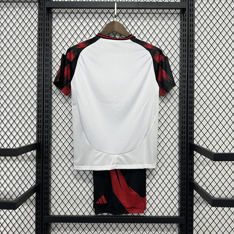 Conjunto Infantil Flamengo Fora 25/26 - Branca