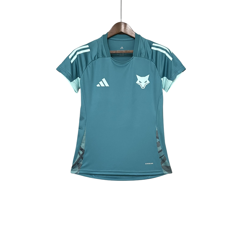 Camisa Cruzeiro de Treino 25/26 - Versão Feminina Baby Look Azul Turquesa
