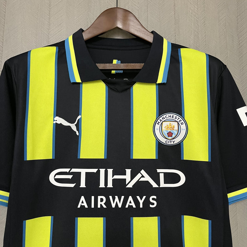 Camisa Manchester City Fora 24/25 - Preto e Verde