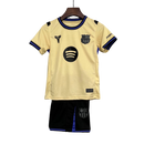 Conjunto Infantil Barcelona Fora 25/26 - Bege