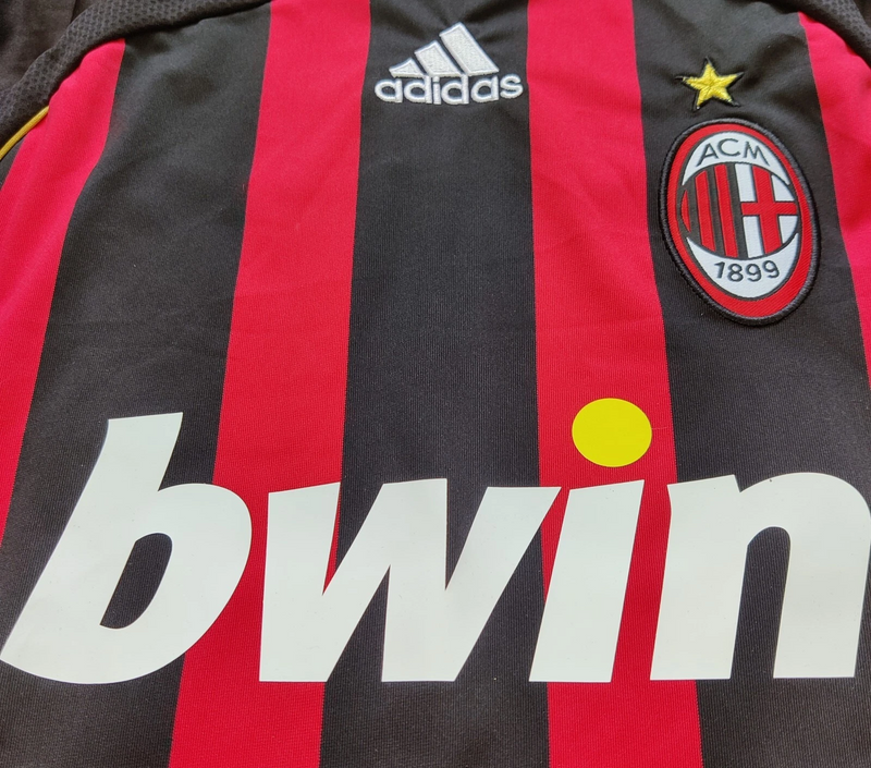 Camisa Retrô Milan II Away Adidas 2006/07 Masculino Manga Longa Vermelha