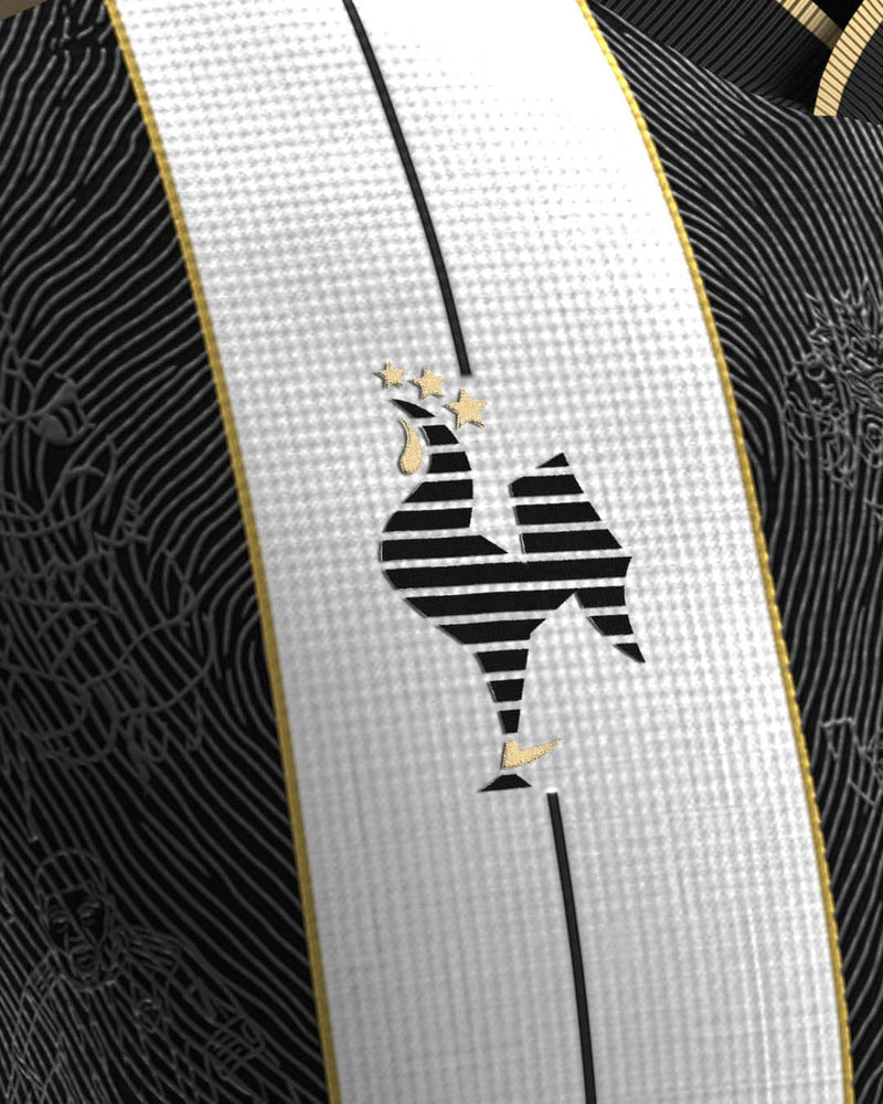 Camisa do Galo Manto da Massa 25/26 - Preto Branco e Dourado