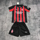 Conjunto Infantil Milan Titular 25/26 - Vermelho e Preto