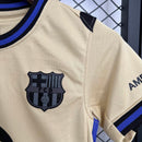 Conjunto Infantil Barcelona Fora 25/26 - Bege