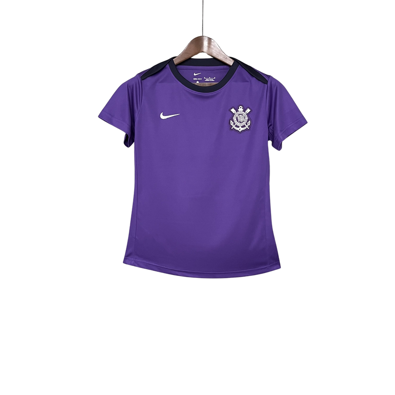Camisa Corinthians de Treino 25/26 - Versão Feminina Baby Look Roxa