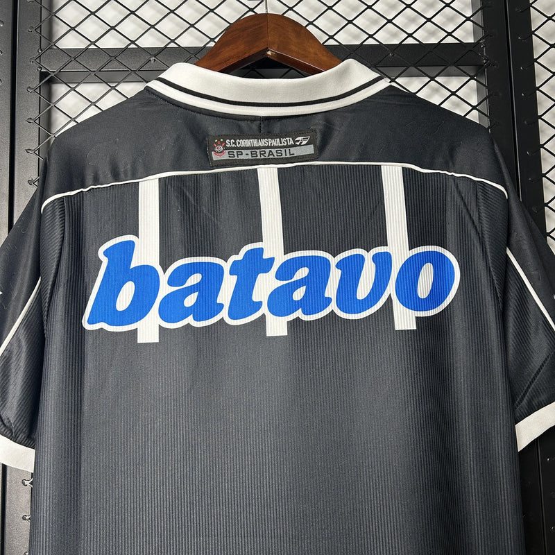 Camisa Corinthians 99/00 - Versão Retrô Preto e Branco Batavo