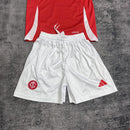 Conjunto Infantil Internacional Titular 2025/26 - Vermelho e Branco