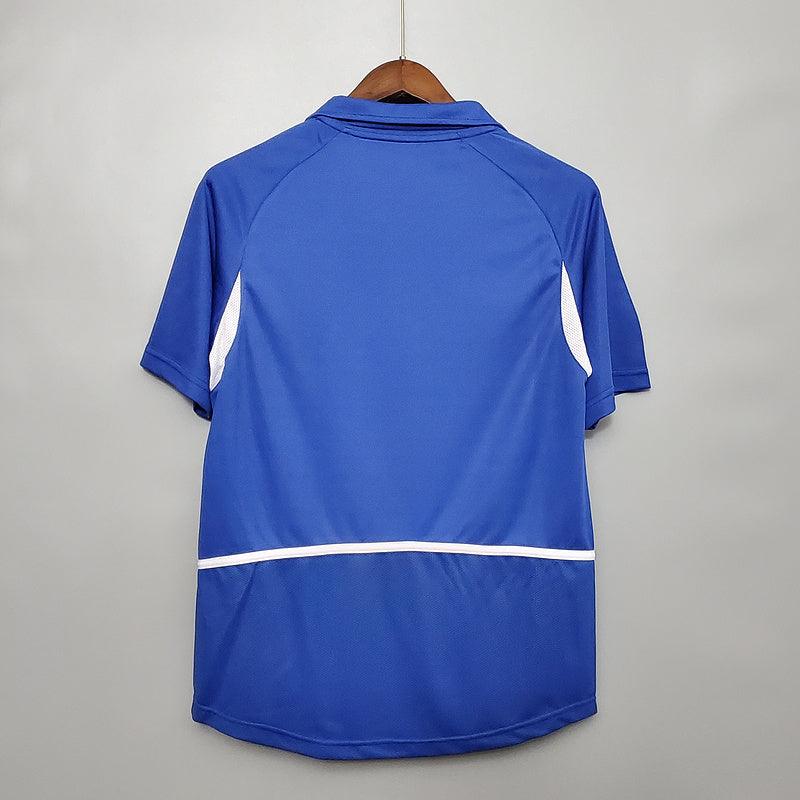 Camisa Brasil Fora 2002/03 - Versão Retrô Azul