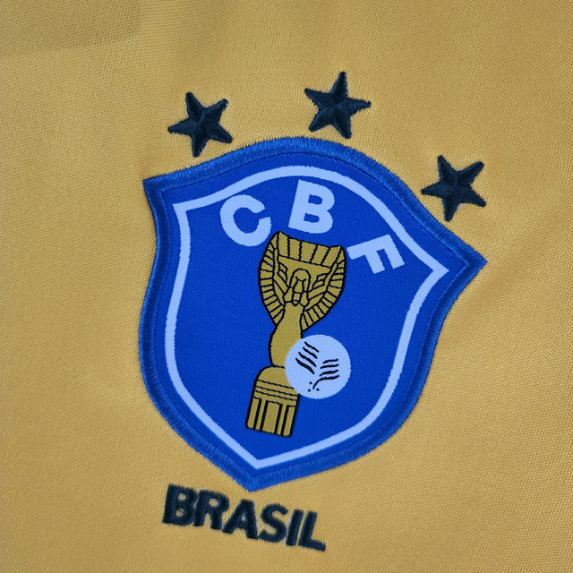 Camisa Brasil Titular 1988 - Versão Retrô Amarela