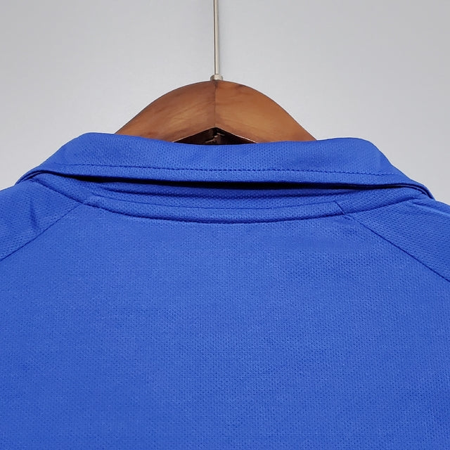 Camisa Brasil Fora 2002 - Versão Retrô Azul